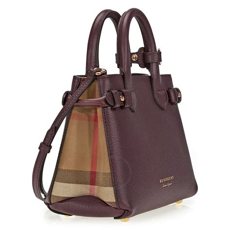 burberry baby banner leather bag|Burberry The Baby Banner Leather and House Check Tote .